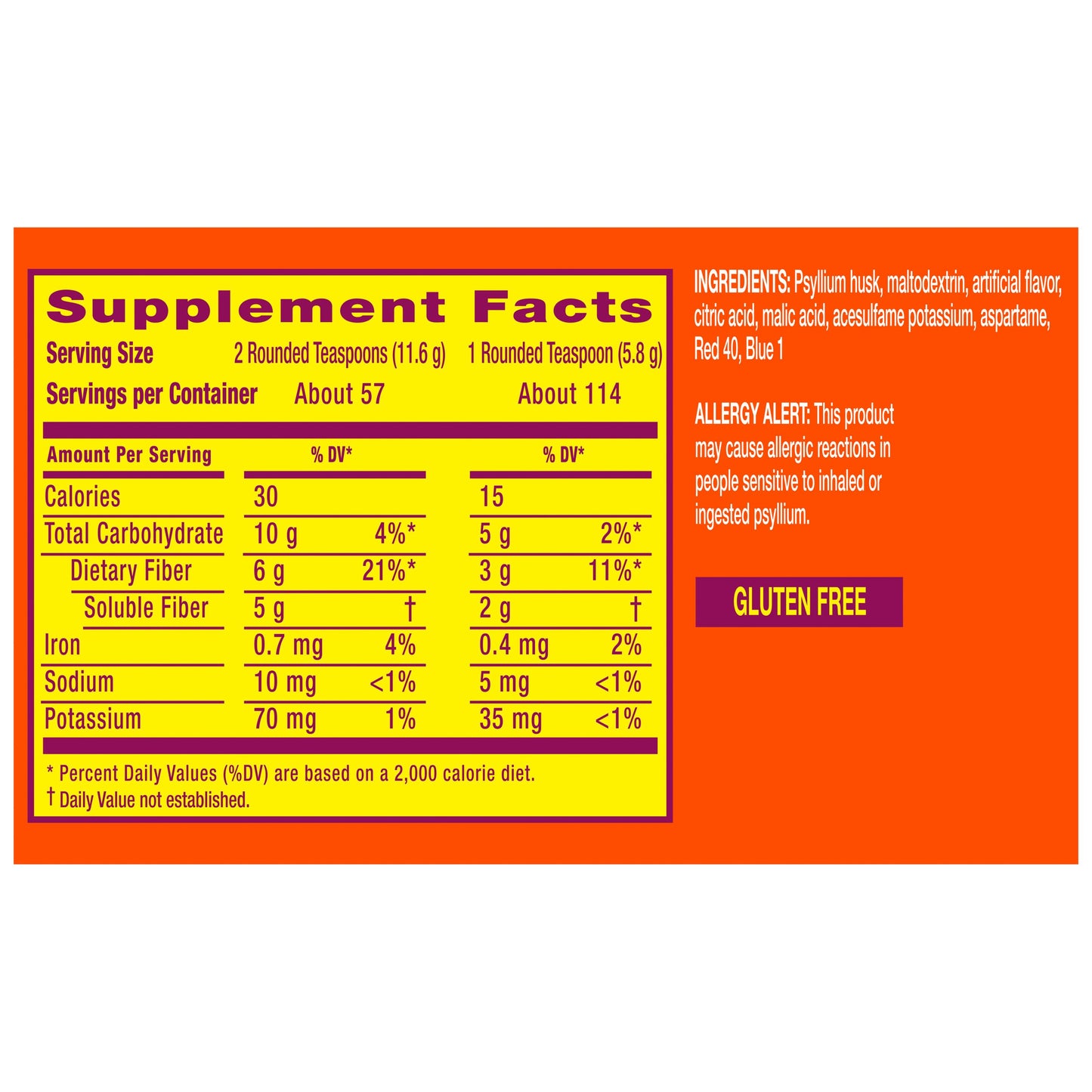 Metamucil 4-in-1 Fiber Supplement Drink, Psyllium Husk Powder, Sugar-Free, Berry Flavor