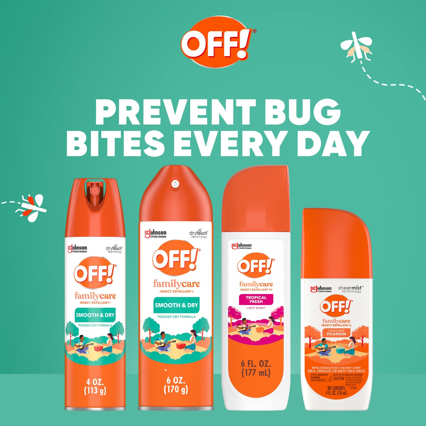 OFF! FamilyCare Mosquito Repellent Smooth & Dry Non-Greasy Spray