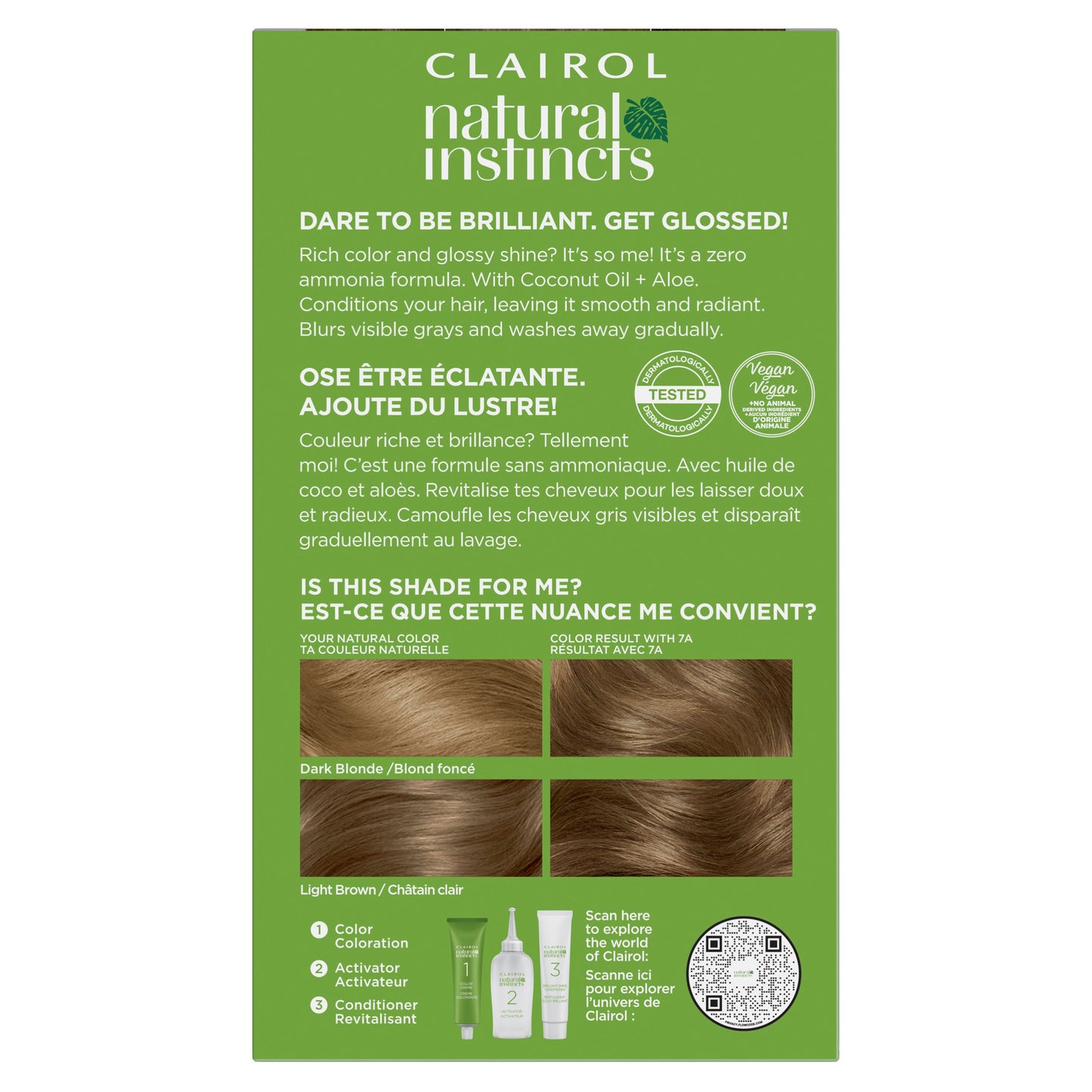 Clairol Natural Instincts Vegan Demi-Permanent Hair Color - 7A Dark Cool Blonde