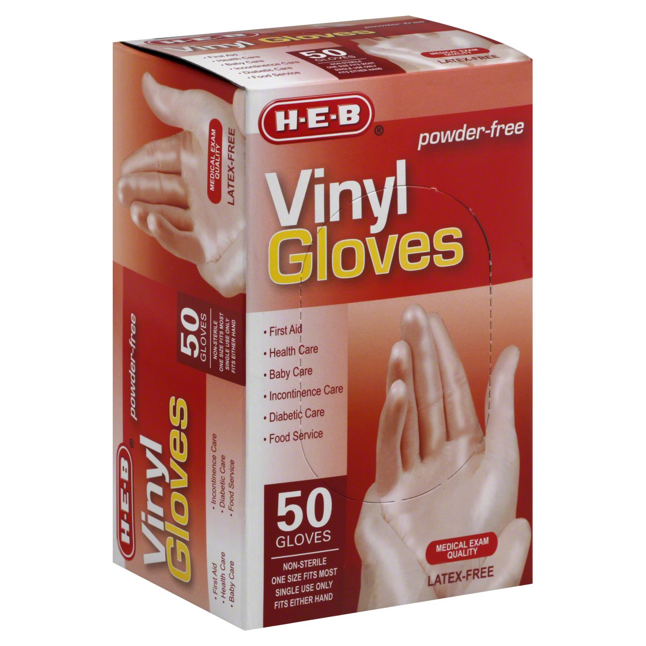 H-E-B Powder Free Vinyl Gloves