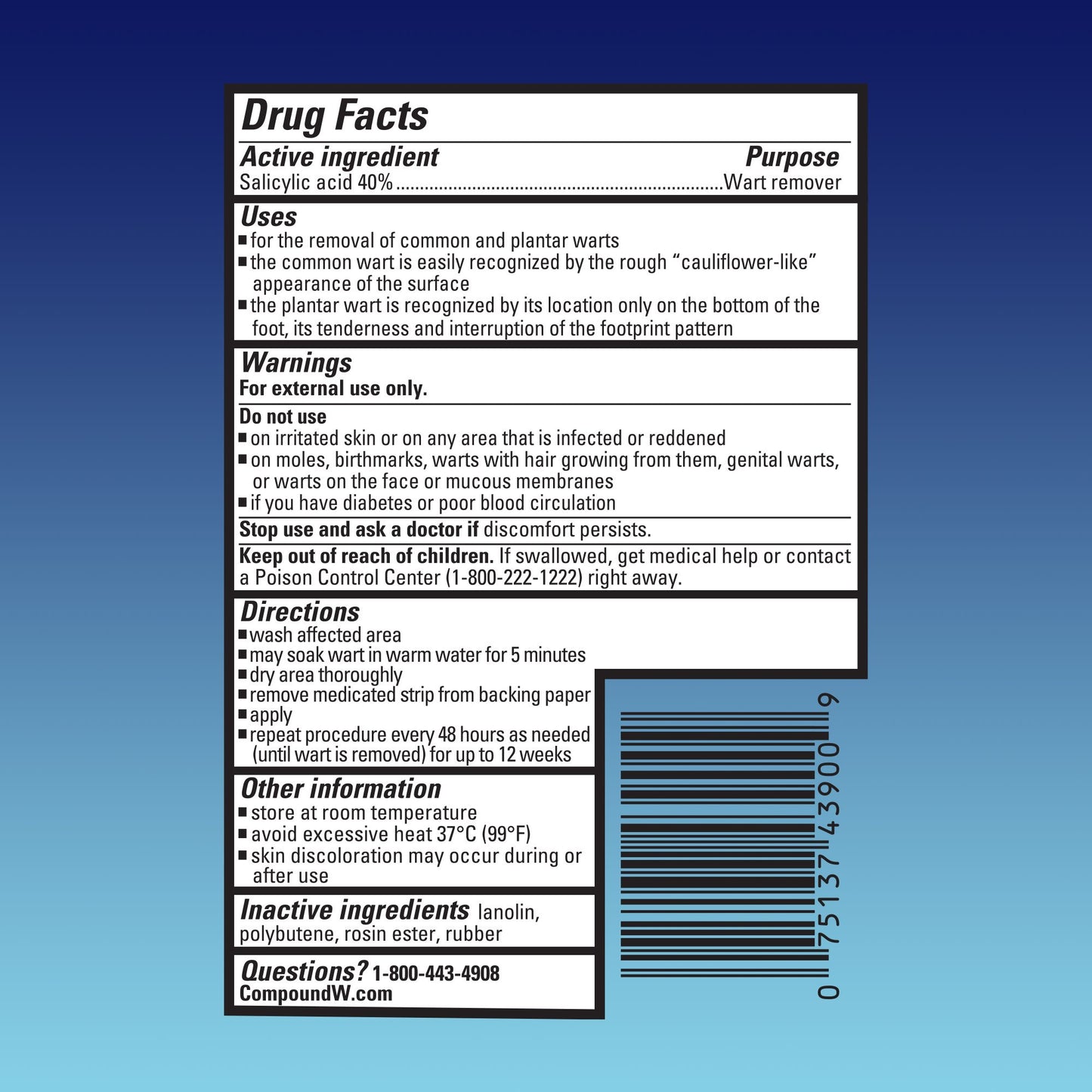 Compound W Wart Remover Strips