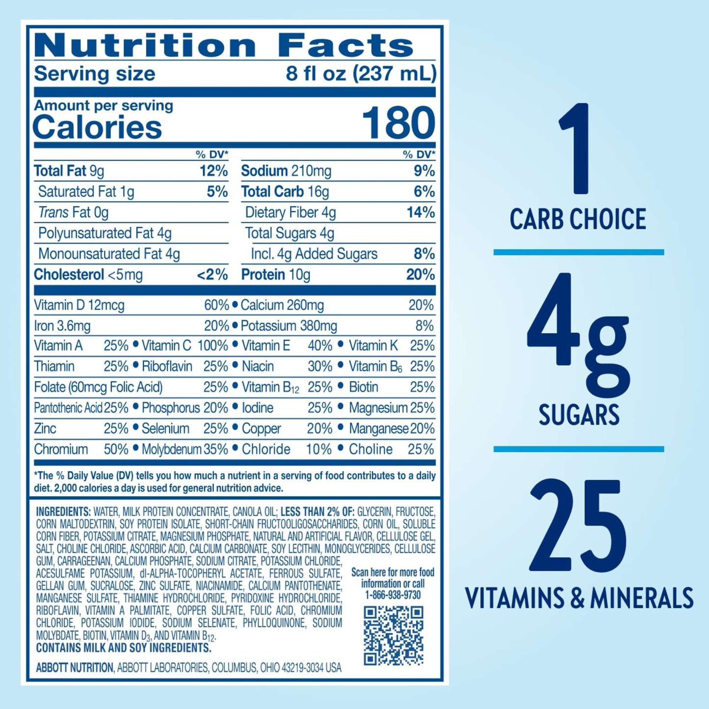 Glucerna 10g Protein Diabetes Nutritional Shakes 6 pk Bottles - Homemade Vanilla