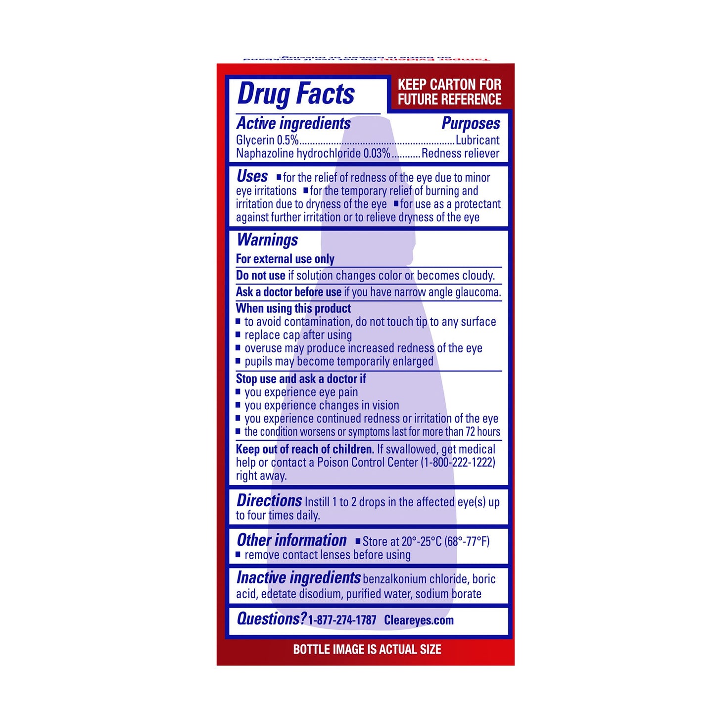 Clear Eyes Max Redness Relief Lubricant Eye Drops