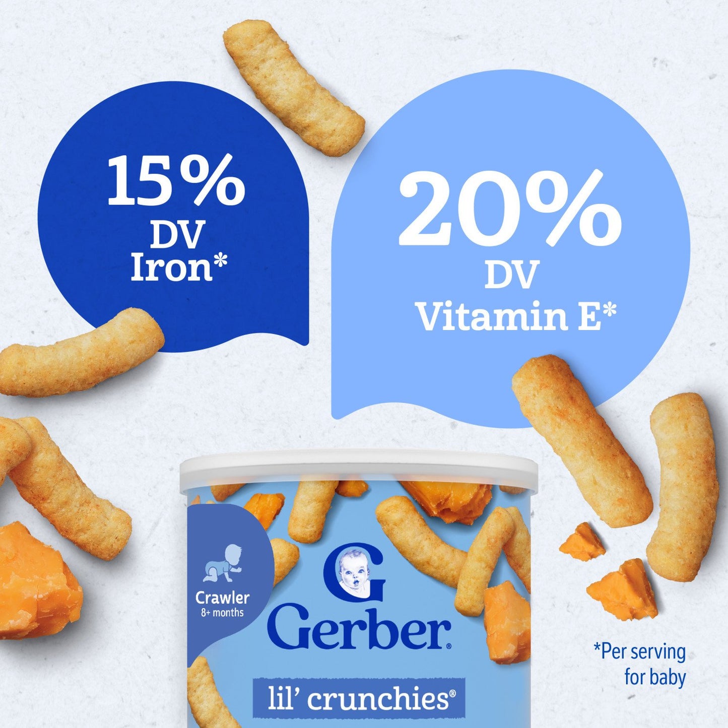 Gerber Snacks for Baby Lil' Crunchies - Mild Cheddar