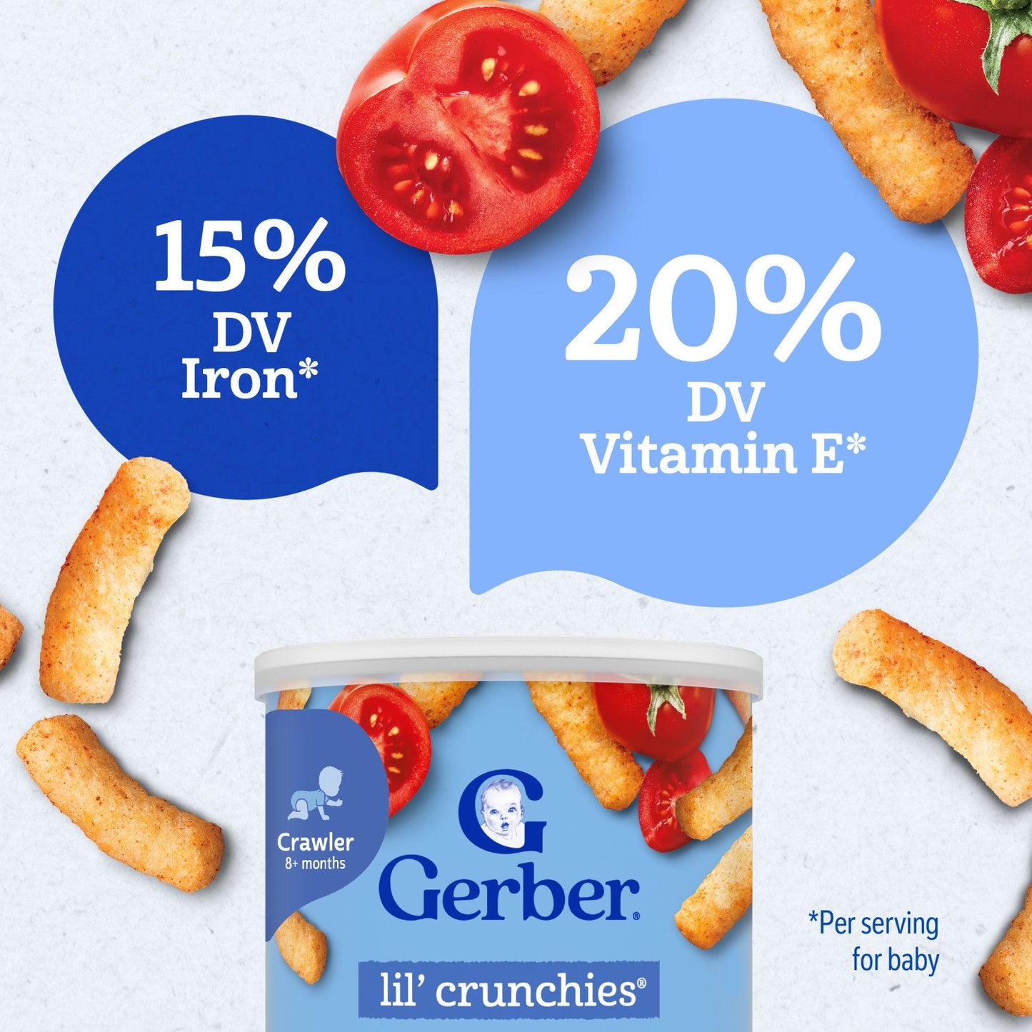 Gerber Snacks for Baby Lil' Crunchies - Garden Tomato