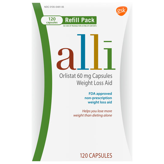 alli Diet Weight Loss Supplement Pills, Orlistat 60mg Capsules