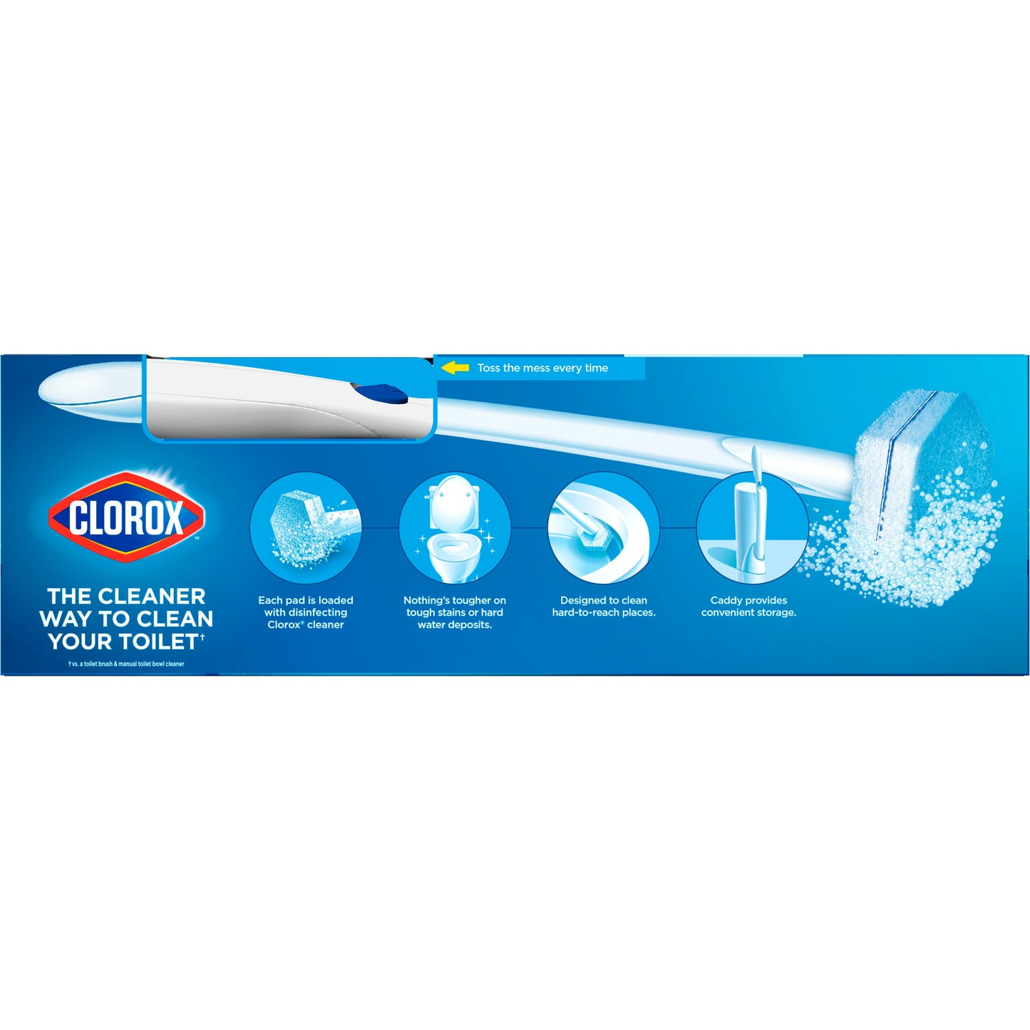Clorox ToiletWand Disposable Toilet Cleaning System Storage Caddy and 6 Refills