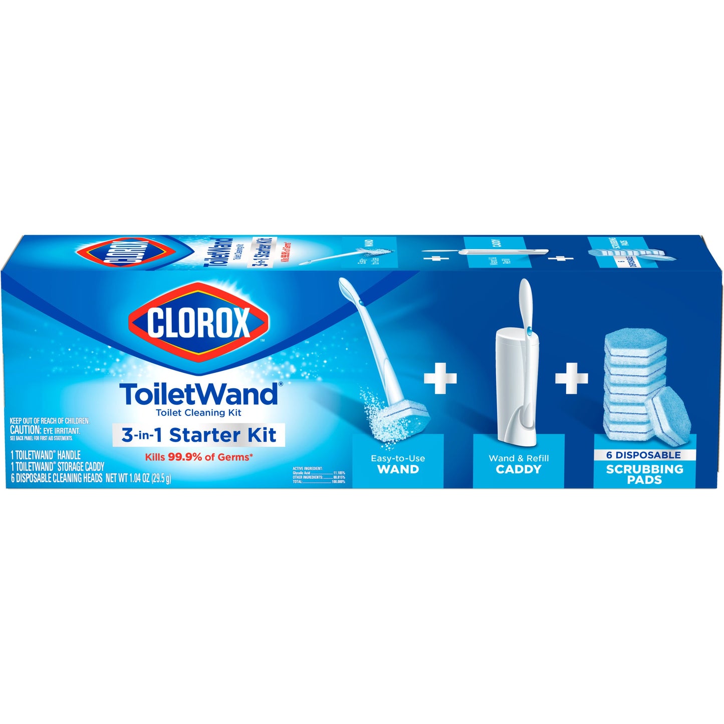 Clorox ToiletWand Disposable Toilet Cleaning System Storage Caddy and 6 Refills
