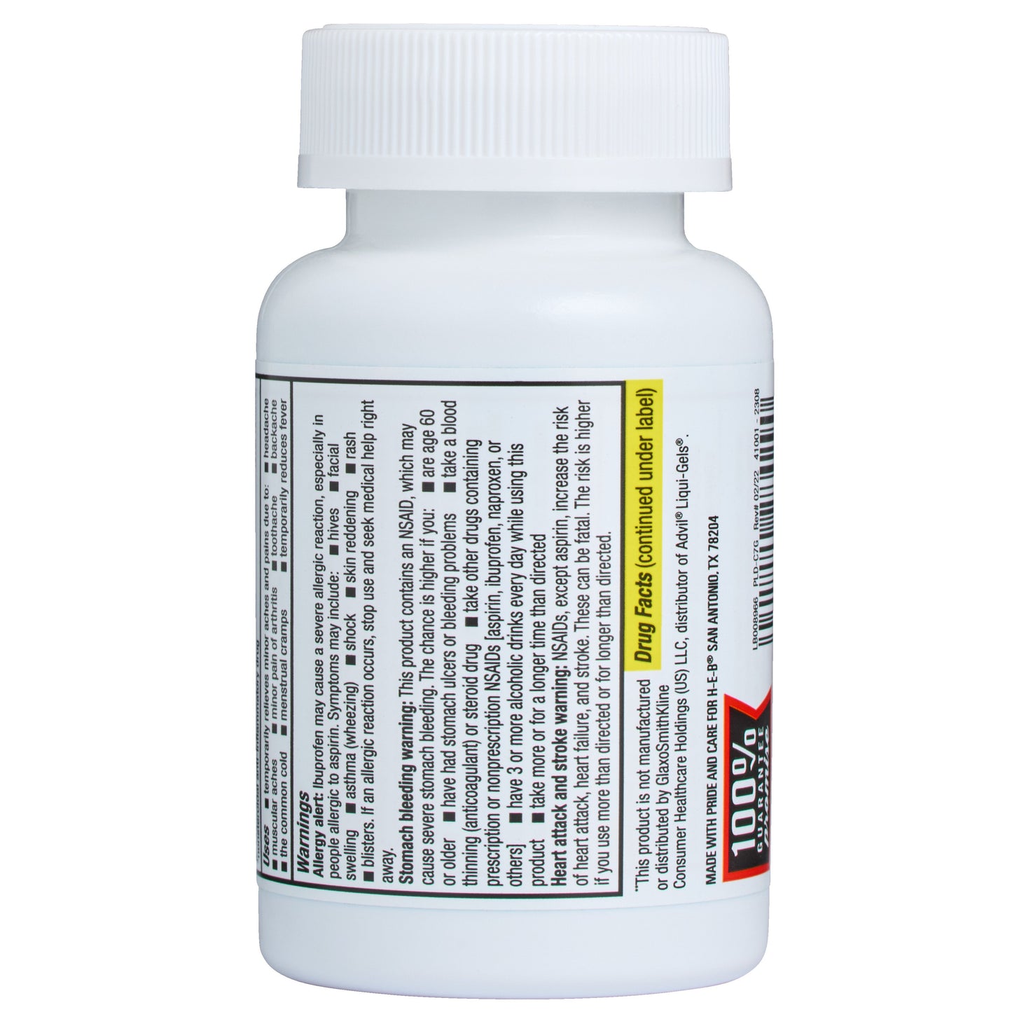H-E-B H-E-B Ibuprofen Fever & Pain Relief Softgels – 200 mg