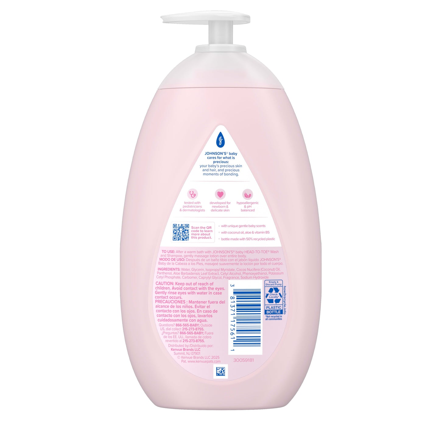 Johnson's Baby Moisturizing Lotion - Coconut Oil & Aloe