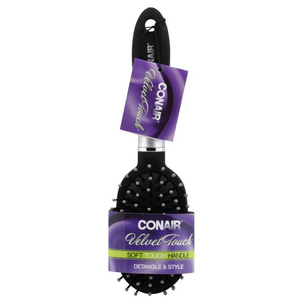 Conair Velvet Touch Soft Touch Handle Detangle & Style Brush