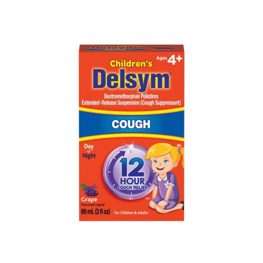 Delsym Children's Cough Suppressant Liquid, Grape Flavor