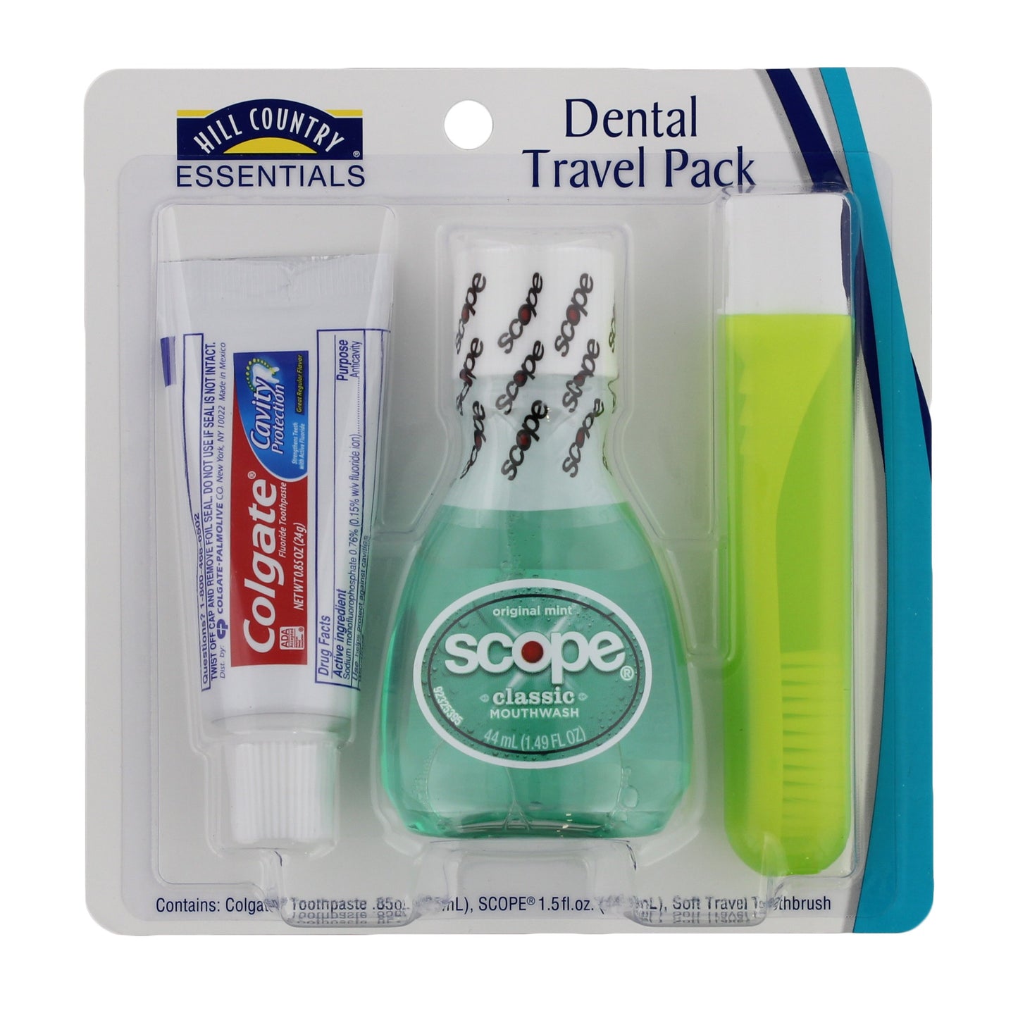 Hill Country Essentials Travel Size Dental Pack - Assorted