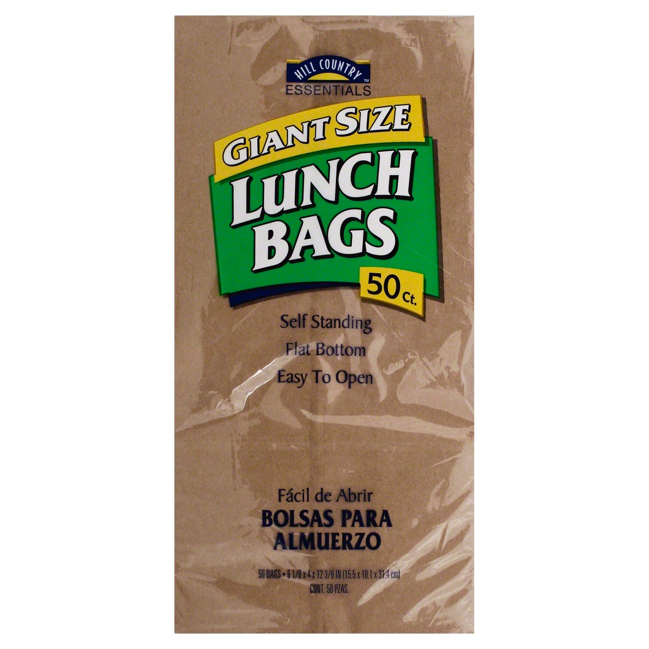 Hill Country Fare Giant Size Paper Lunch Bags