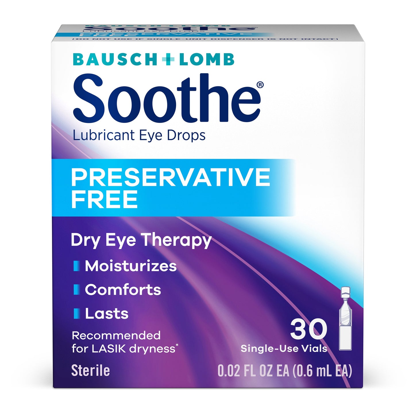 Bausch & Lomb Soothe Preservative Free Lubricant Eye Drops