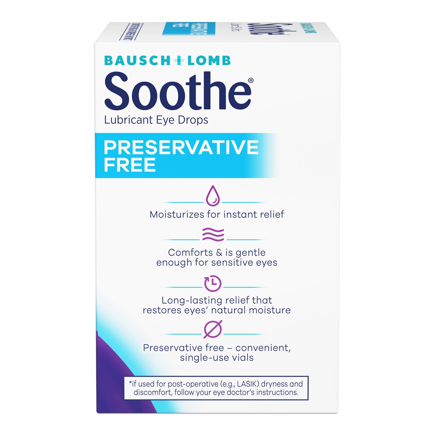 Bausch & Lomb Soothe Preservative Free Lubricant Eye Drops