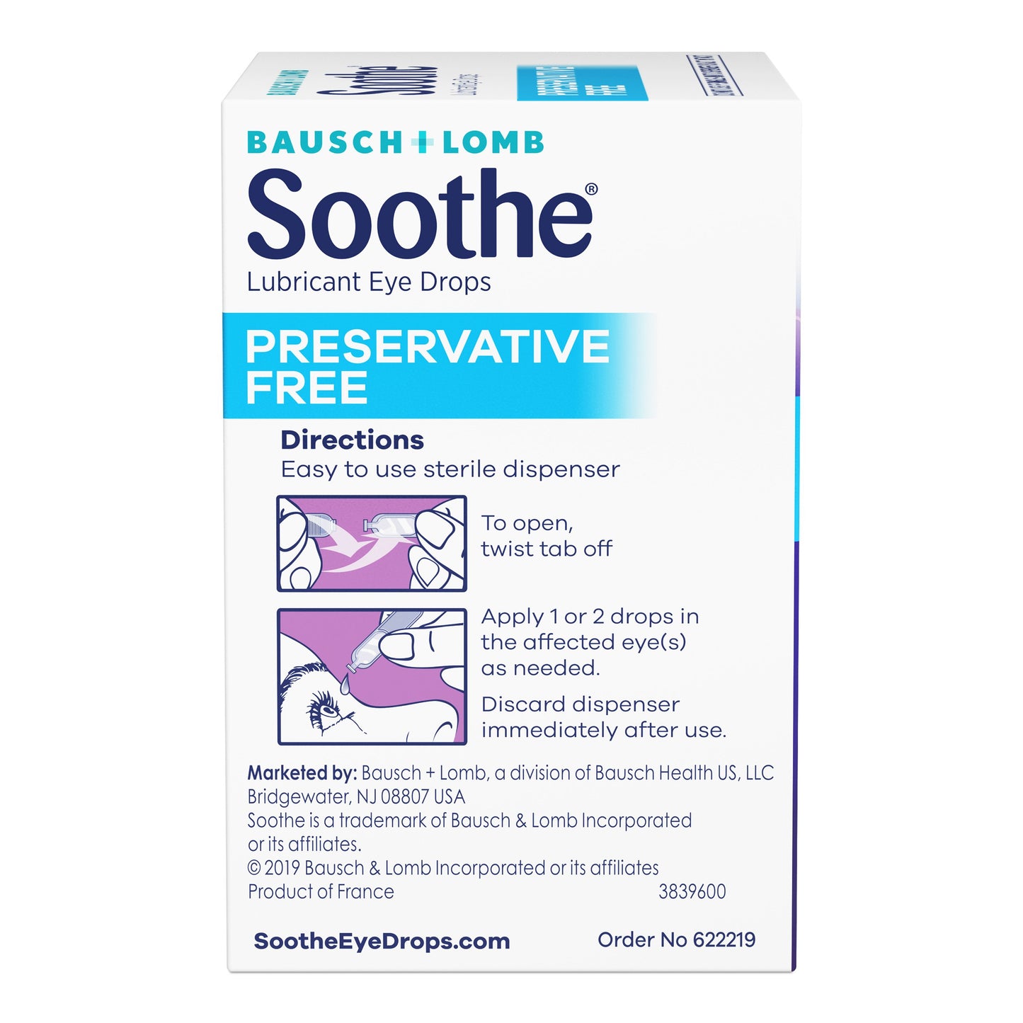 Bausch & Lomb Soothe Preservative Free Lubricant Eye Drops