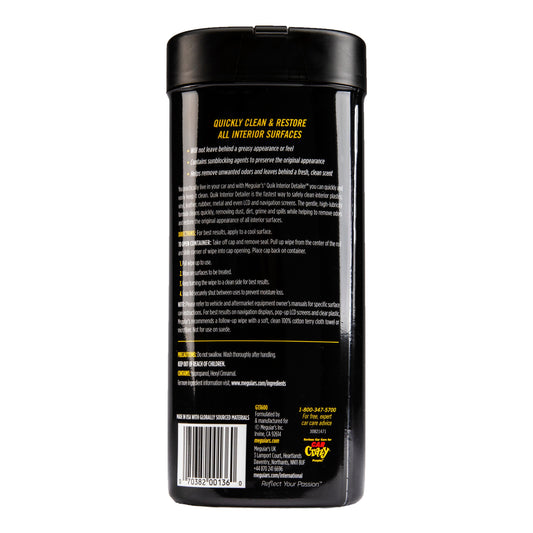 Meguiar's Quik Interior Detailer Cleaner Wipes