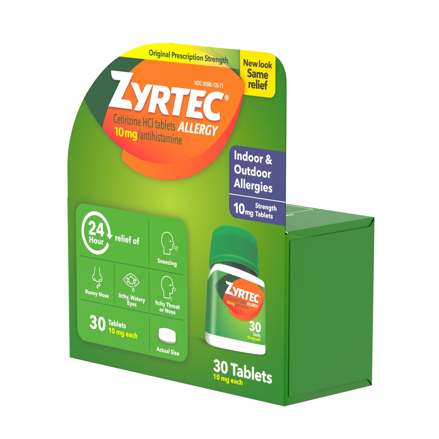 Zyrtec 24 Hour Allergy Relief Tablets with Cetirizine HCl