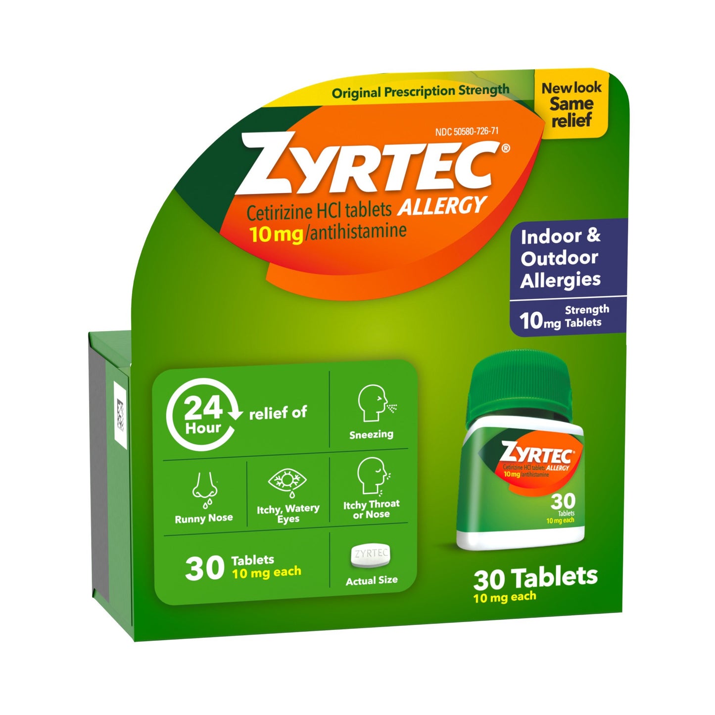 Zyrtec 24 Hour Allergy Relief Tablets with Cetirizine HCl