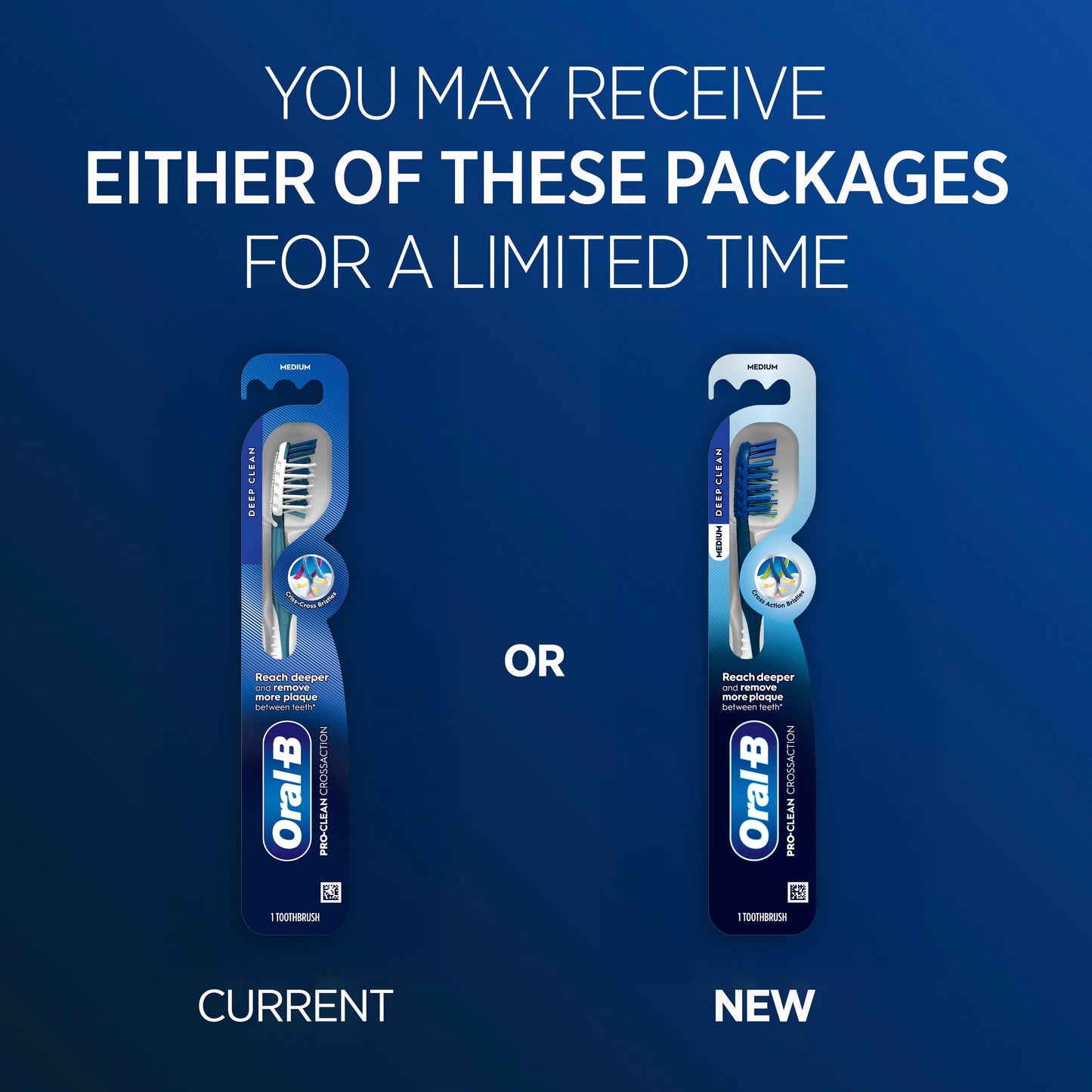 Oral-B Pro Clean Cross Action Toothbrush - Deep Plaque Removal