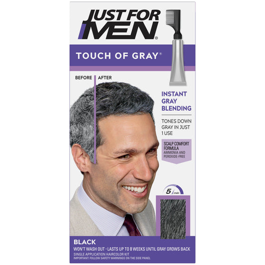 Just For Men Touch of Gray Hair Color Black-Gray T-55