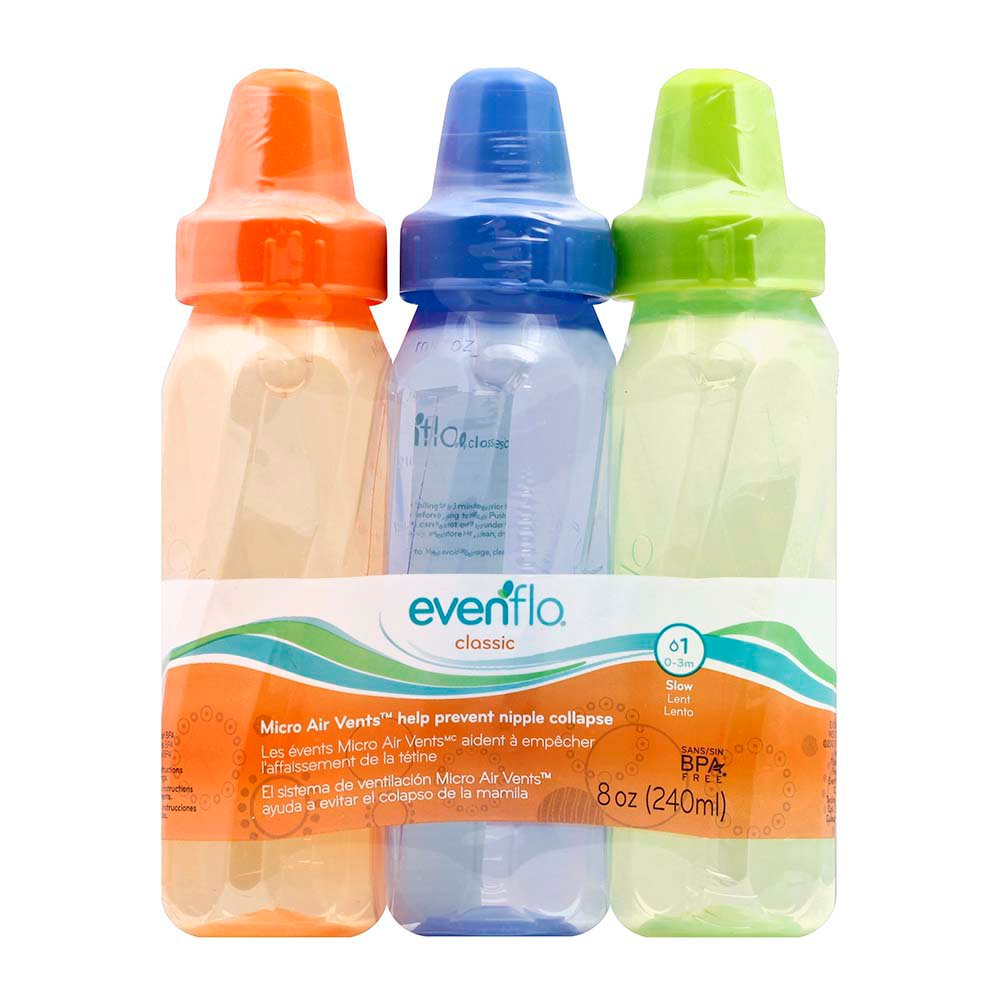 Evenflo Classic Slow Flow (0-3 Months) 8 oz Bottles