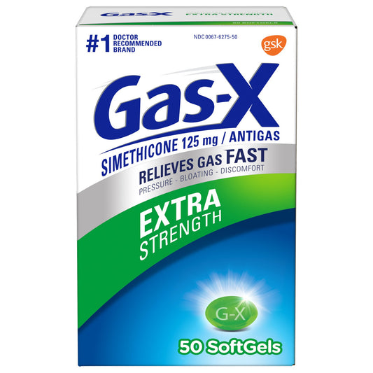 Gas-x Extra Strength Gas Relief Softgels with Simethicone 125 mg - 50 Count