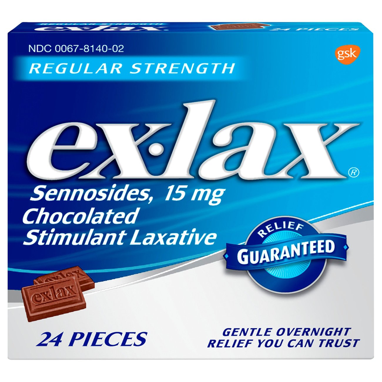 ex-lax Regular Strength Stimulant Laxative Chocolated Pieces