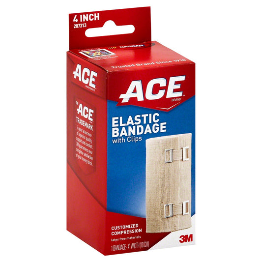 Ace 4 Inch Elastic Bandage With Clips