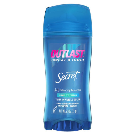 Secret Outlast 72 Hr Invisible Solid Antiperspirant Deodorant - Clean