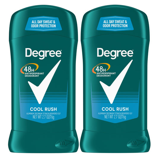 Degree Men 48 Hr Antiperspirant Solid Deodorant - Cool Rush, 2 pk