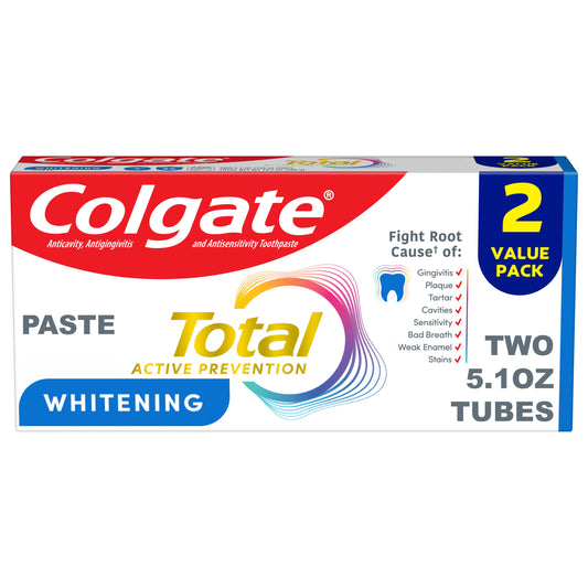 Colgate Total Toothpaste - Whitening, 2pk