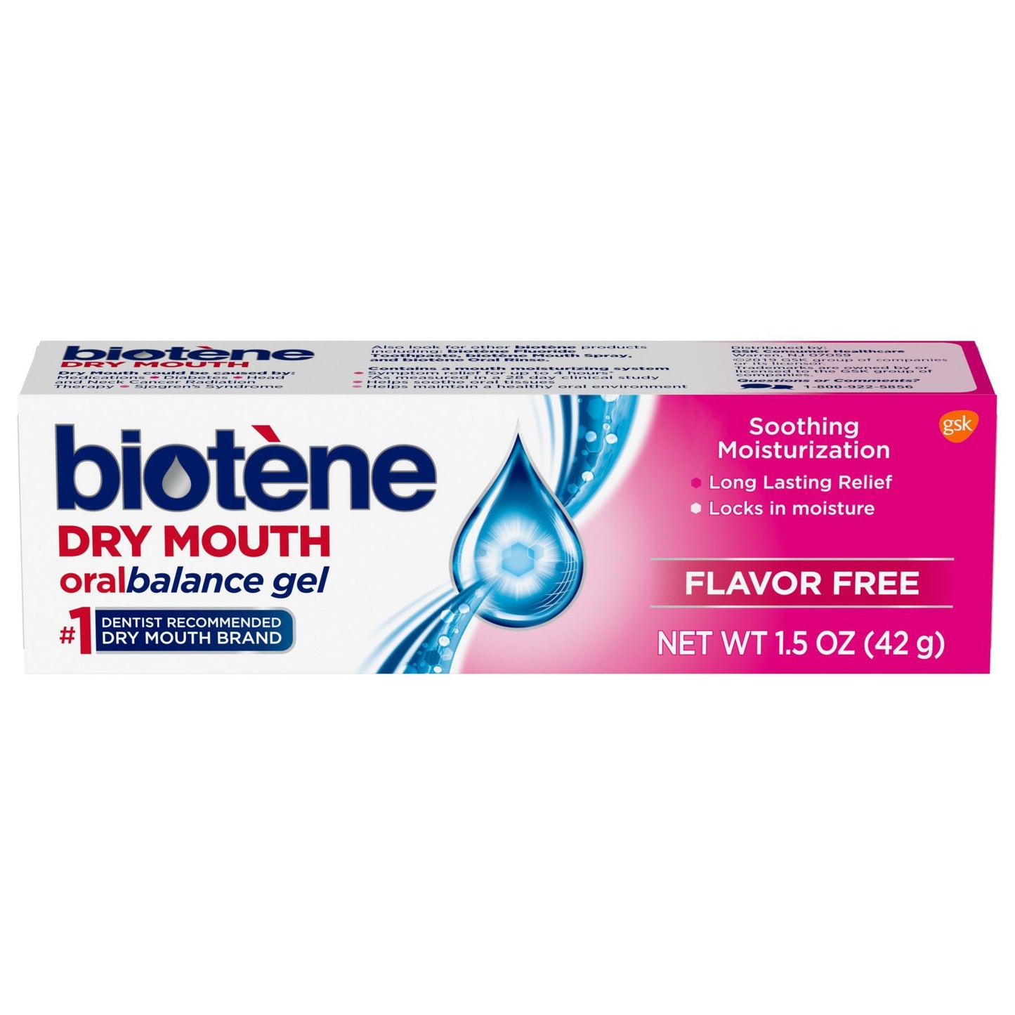 Biotene OralBalance Moisturizing Gel and Dry Mouth Gel, Flavor Free