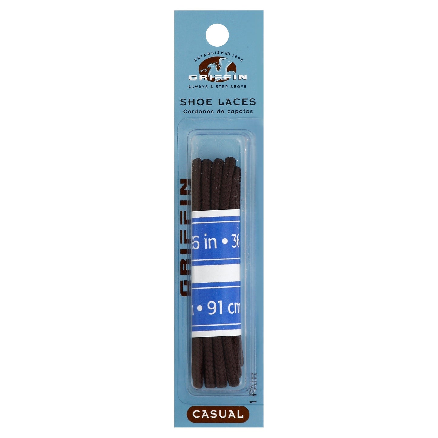 Griffin Casual Round Shoe Laces - Brown