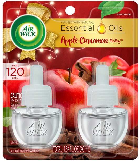Air Wick Scented Oil Refill, Plug In Air Freshener, Apple Cinnamon Medley