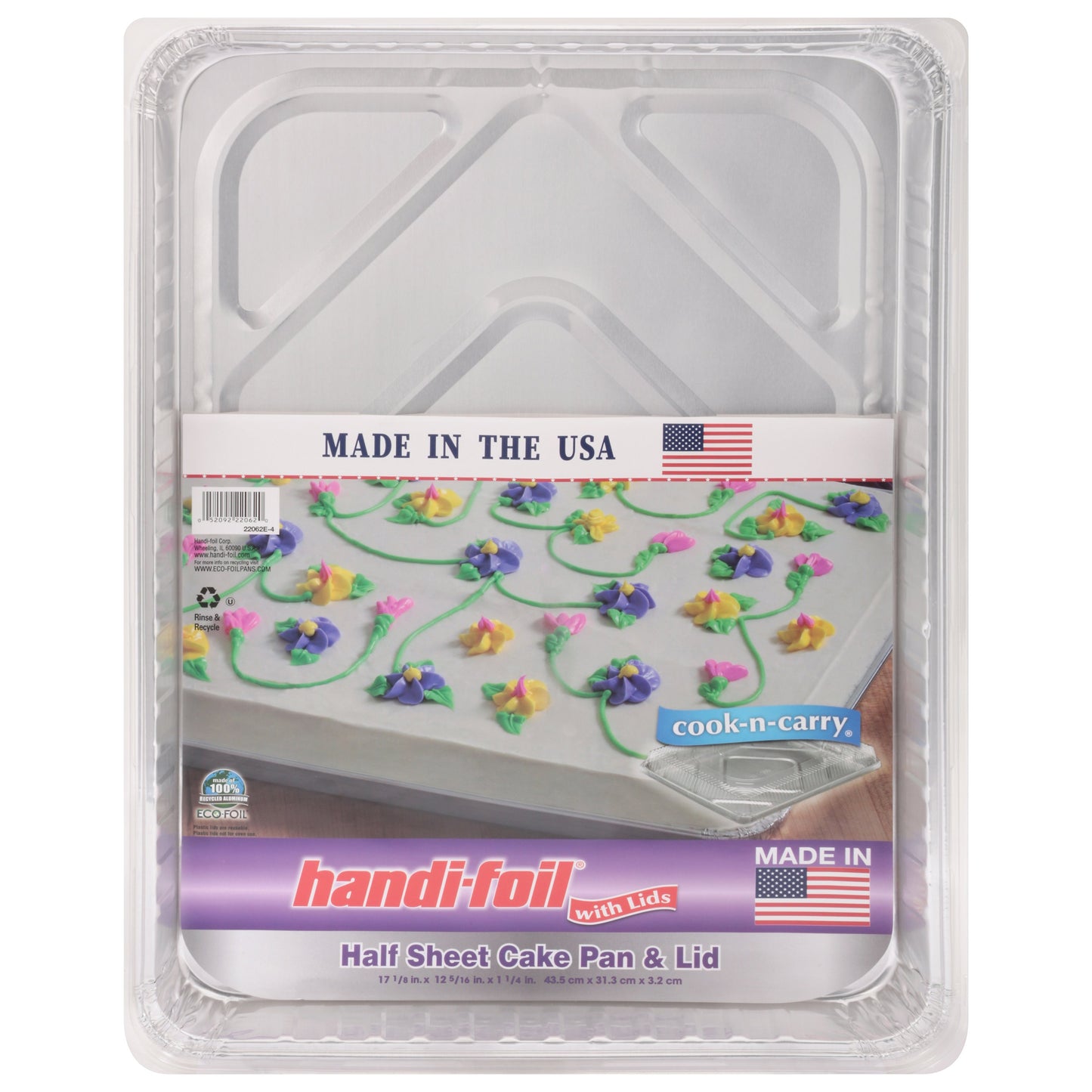 Handi-Foil Half Sheet Cake Pan & Lid