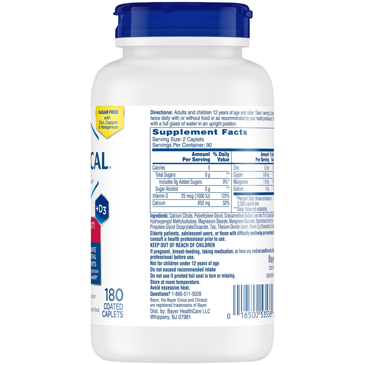 Citracal Maximum Plus Calcium Citrate + D3 Maximum Coated Tablets
