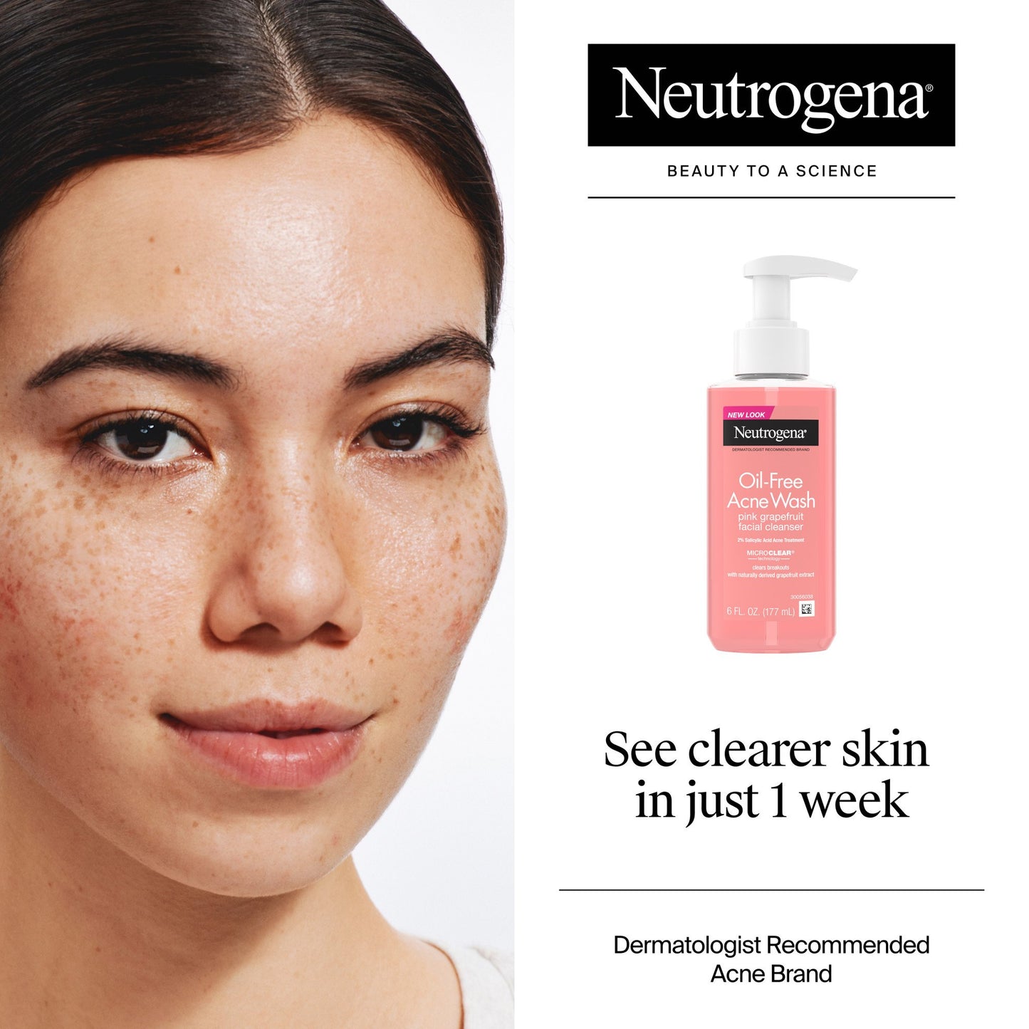 Neutrogena Oil-Free Acne Facial Pink Grapefruit Cleanser