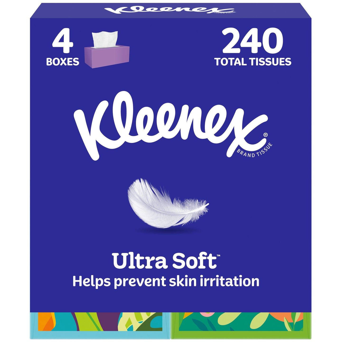 Kleenex Ultra Soft Facial Tissues Cube Boxes 3 Ply, 4 pk