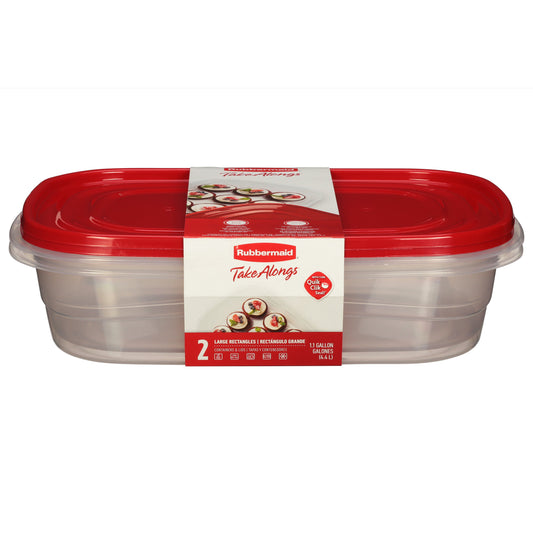 Rubbermaid TakeAlongs Rectangle Food Storage Containers, 2 pk