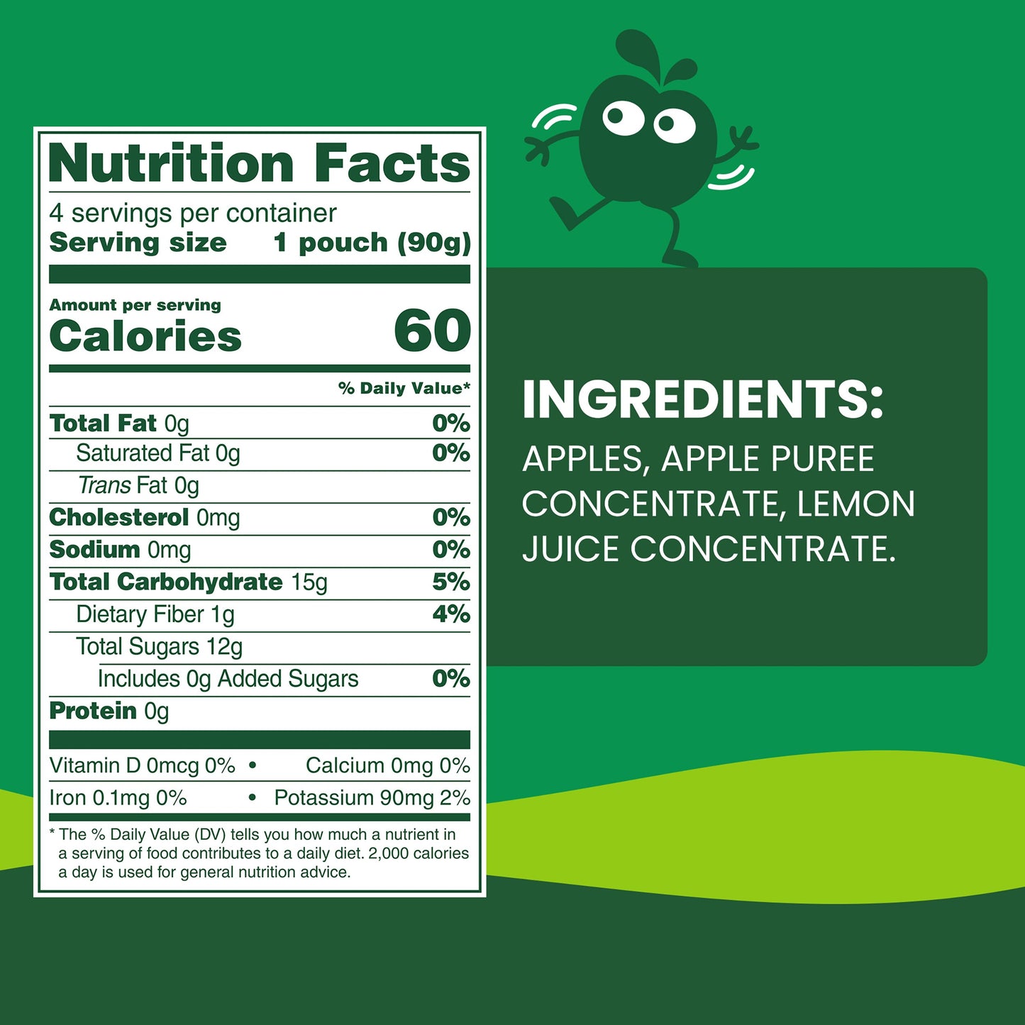 GoGo squeeZ No Sugar Added Apple Applesauce & Fruit Puree Pouches