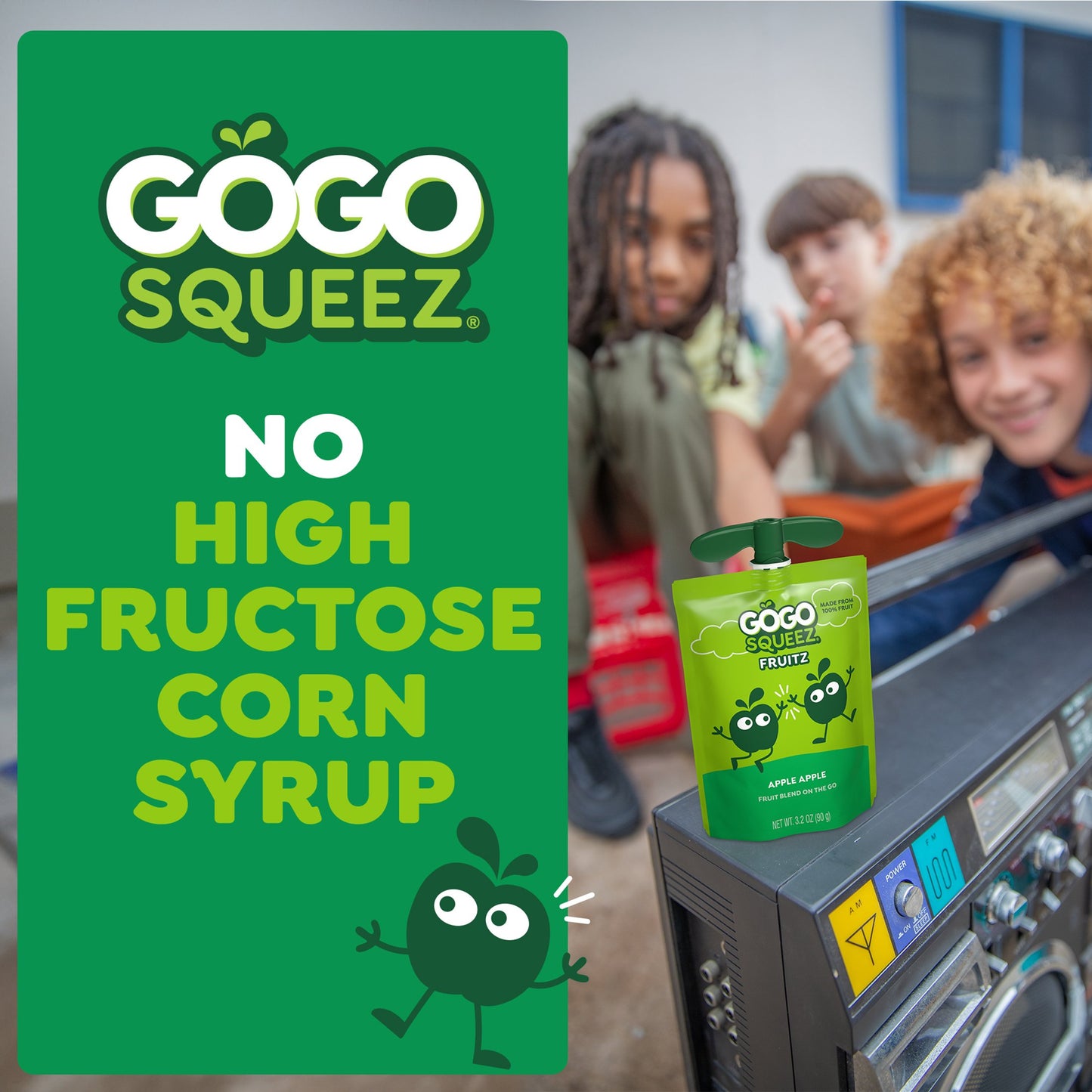 GoGo squeeZ No Sugar Added Apple Applesauce & Fruit Puree Pouches