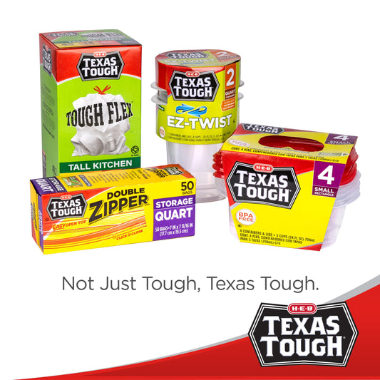 H-E-B Texas Tough Large Rectangle Food Storage Containers with Lids