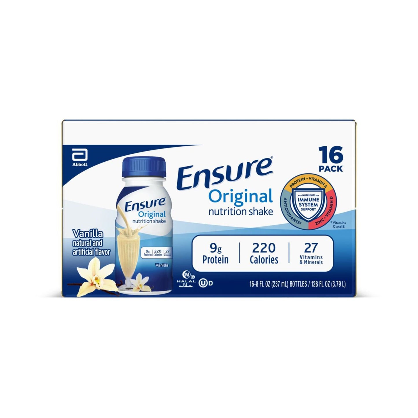 Ensure Original Nutrition Shakes 16 pk Bottles - Vanilla