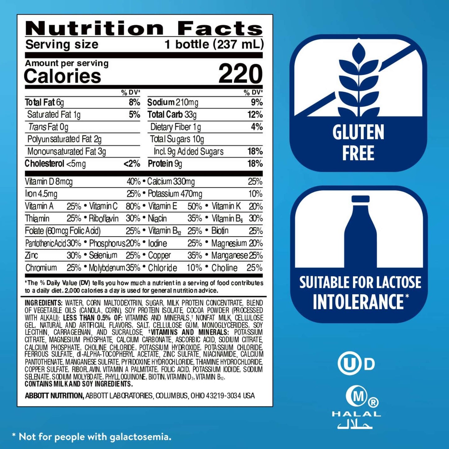 Ensure Original Nutrition Shakes 16 pk Bottles - Milk Chocolate