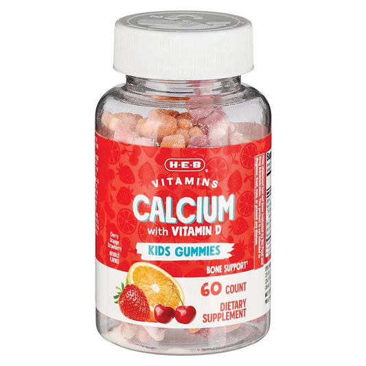 H-E-B Vitamins Kids Calcium with Vitamin D Gummies - 110 mg