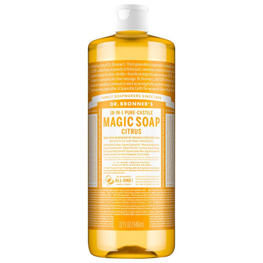 Dr. Bronner's 18-in-1 Pure-Castile Soap - Hemp Citrus