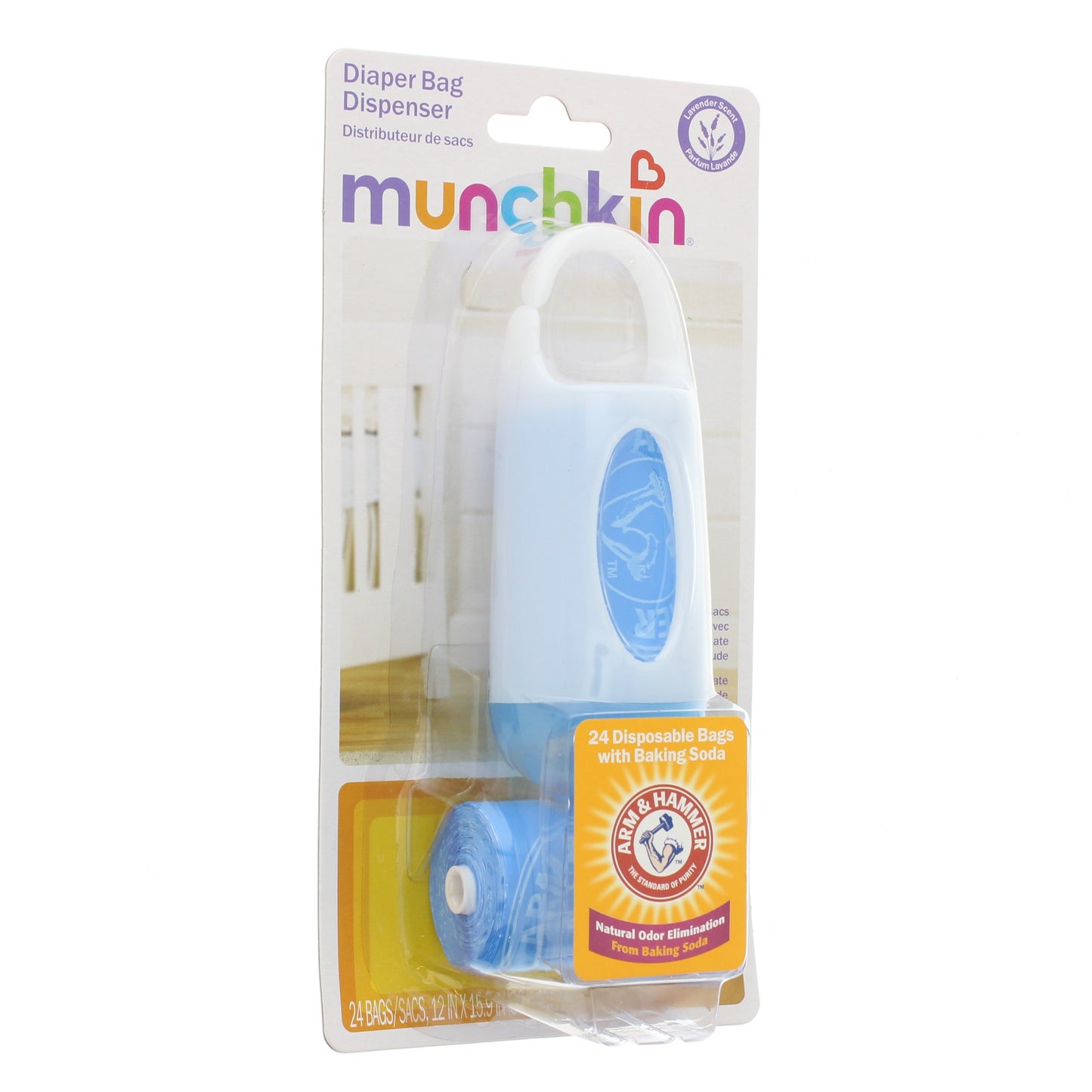 Munchkin Diaper Bag Dispenser - Lavender Scent, Assorted Color Bags