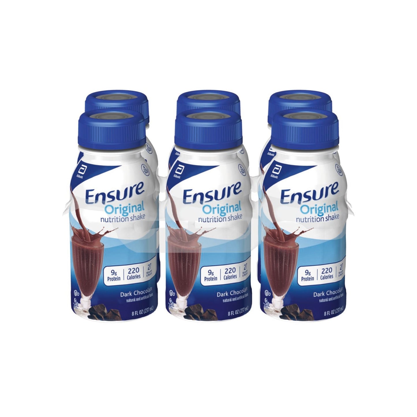 Ensure Original Nutrition Shakes 6 pk Bottles - Dark Chocolate